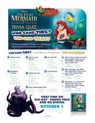 How many dwarfs does snow white live with? Little Mermaid Printable Trivia Quiz Mama Likes This