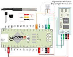 Wiring The Ds18s20 1 Wire Temperature Sensor With Bluetooth Hc06 On Android Amp Microcontroller 14core Com Microcontrollers Sensor Wire