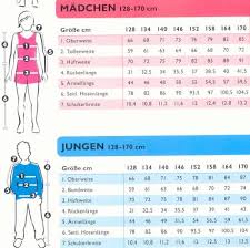 Hefte Kurzwaren Stricken Grossentabelle Grossentabelle Kinder Konfektionsgrosse Kinder