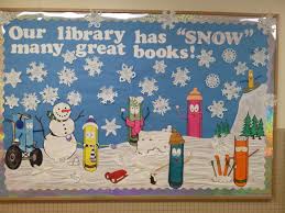 Winter Elementary School Library Bulletin Board Students Can Make The Snowflakes In A Li Winter Bulletin Boards Elementary Library Decorations Library Themes