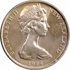Main design, with 'one shilling' and. 10 Cents Elizabeth Ii 2nd Portrait New Zealand Numista