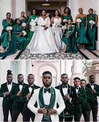 Black And Emerald Green Wedding Dress Aunti On Twitter In 2020 Wedding Suits Groom African Bridesmaid Dresses Green Wedding Suit