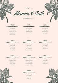 Peach And White Floral Wedding Announcement Free Template