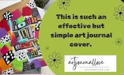 This is such an effective but simple art journal cover.