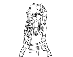 You just need to download all the. Emo Fashionable Coloring Page Coloringcrew Com