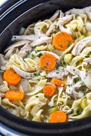 Add chicken bones and all remaining ingredients to slow cooker and cover with enough water so that all ingredients are submerged. Easy Crock Pot Chicken Noodle Soup Jessica Gavin