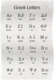 The greek alphabet was derived from the phoenecian. Greek Letters Poster By Coolmathposters In 2021 Greek Letters Greek Mythology Greek Tattoos