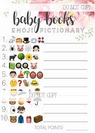 Baby Shower Emoji Pictionary Guessing Game With Answers Etsy Classic Baby Books Virtual Baby Shower Games Guessing Games