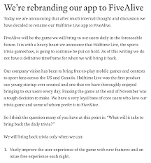 From the snacks to the commercials to the halftime performers, there is much more to super bowl sunday than the game itself. Five Alive Announcement Of Our Rebranding To Fivealive Facebook