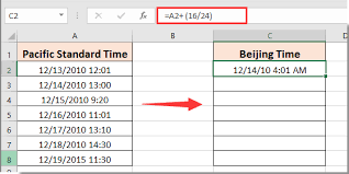 how to convert date time from one time zone to another in excel