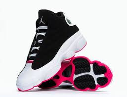 Pink Black And White Jordan 13s Air Jordan 13 Gs Black White Hyper Pink 02 Air Jordans Jordans Pink Shoes