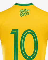 Download Football Kit Mockup Back View In Apparel Mockups On Yellow Images Object Mockups PSD Mockup Templates