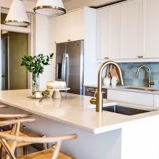 Island Prep Sink With Brass Gooseneck