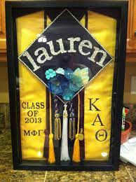 Grad Box Great To Display In An Office Or Something Rather Than These Things Just Collecting Graduation Cap Decoration College Graduation Cap Cap Decoration