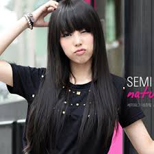 Stylish straight bangs black hair in any colors and styles all ready for you. Easyweld Princess Cute Wig Black Long Straight Hair Qi Bangs Wigs Girls Wig Kid Wig Bandhair Replacement Wig Aliexpress