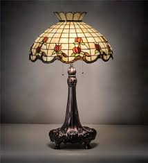 On the page we collected 10 photos on the topic: Tiffany Table Lamps Burgundy Rose 230473 Decor Stained Glass Lighting