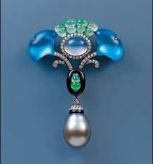 Jade Pearl And Diamond Pendant Brooch By Kung Tsung Tzu Kungtsungtzu Jadeite Jadeitejade Jewelrydesi Black Pearl Jewelry Fine Jewelry Art Nouveau Jewelry