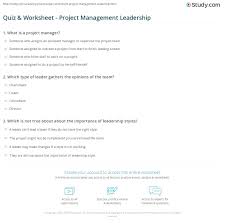 What are the four of the most basic leadership styles? Quiz Worksheet Project Management Leadership Study Com