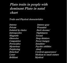 Pluto Traits Pluto Dominant People Natal Chart The