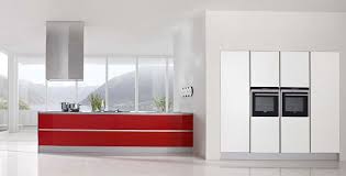 modern kitchen designs with red and