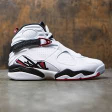 Jordan Men Air Jordan 8 Retro White Gym Red Black Wolf Grey