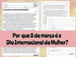 Resultados Da Pesquisa Por 8 De Marco Sos Professor Em 2020 Dia Internacional Da Mulher Textos Informativos Atividades