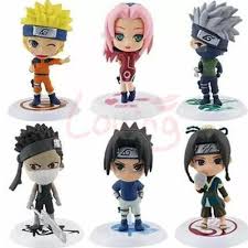 6pcs Anime Naruto Shippuden Sasuke Haruno Sakura Set Pvc 2 3 Doll Figures Animasi Naruto And Sasuke Chibi