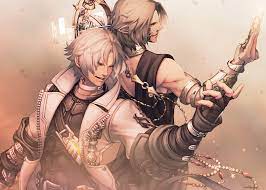 thancred waters, astrologian, urianger augurelt, and gunbreaker (final  fantasy and 1 more) drawn by mihira_(tainosugatayaki) | Danbooru