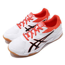 details about asics upcourt 3 white black red gum men volleyball badminton shoes 1071a019 103