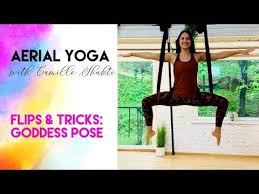 Aerial Yoga Lesson Goddess Pose Tutorial Flips Tricks Camiyogair Youtube Aerial Yoga Yoga Lessons Poses