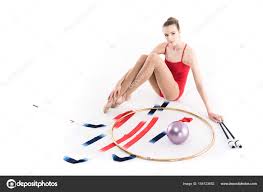 The others are artistic gymnastics and trampoline. Girl Sitting Near Rhythmic Gymnastics Apparatus Free Stock Photo C Dmitrypoch 154123852