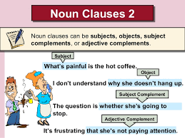 Like all clauses, a noun clause has a subject and a verb. Presentation 8 Noun Clauses Embedded Questions