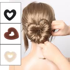 Twist your ponytail hair around and join them into a bun. Cute Heart Shape Tiaras Sponge Hair Bun Maker Ring Donut Hair Styling Tool For Women Girl Buy Hair Bun Maker Hair Styling Tool Hair Bun Sponge Product On Alibaba Com