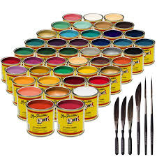 1 4 Pint 1 Shot Professional Enamel Kit 44 Color Set Pinstriping Lettering