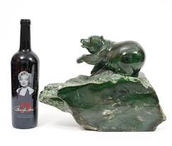 Inside his private studio in a quiet vancouver suburb, lyle sopel is able to find himself amidst a cacophony of piercing noise, riveting himself to a rare art form that few would. Lot Lyle Sopel Jade Sculpture Of Bear On Rock
