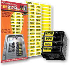Roll form labels are available with universal electrical safety graphics and meet iec standard 417. Amazon Com Circuit Breaker Decals 105 Tough Vinyl Labels For Breaker Panel Boxes Great For Home Or Office Apartment Complexes And Electricians Placed Directly On Switch Or Fuse