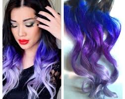 Purple and Blue Hair Clip Extensions, Blue Ombre Hair, Purple Ombre Hair,  Weave, Human Hair, Full Set, Bundle, Lavender, Hippie Hair, Dread