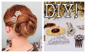 Easy Diy Sparkly Statement Hair Accessories Diy Hair Accessories Beaded Hair Combs Hair Accessories