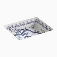 Bowl slopes 2° toward drain to minimize water pooling. Kohler Imperial Blue 19 75 In White Kathryn Undermount Bathroom Sink 14275 Vb 0 Rona
