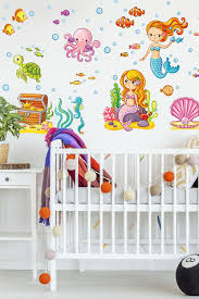 Wandtattoo Meerjungfrau Unterwasserwelt Set Wandtattoo Kinderzimmer Kinder Zimmer Kinderzimmer