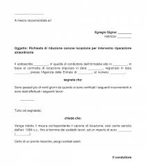 Lettera Richiesta Riduzione Affitto Per Lavori Al Locatore