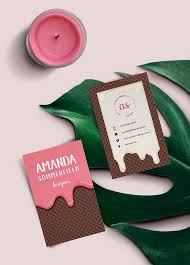 Carte De Visite A Imprimer Ice Cream Illustration Etsy Illustration Business Cards Bakery Business Cards Printable Business Cards