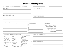 Maestro Planning Sheet Issue Section Page Writer Ph Yearbook Yearbook Class Yearbook Themes