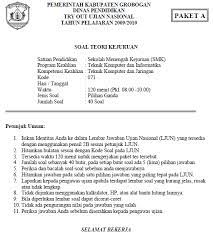 Masih banyak siswa yang belum berhasil menjawab dengan tepat seluruh jumlah nomor soal dalam tipe soal listening smk. Soal Tryout Ujian Nasional Tkj Smk Soalujian Net