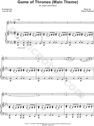 Qualite incomparable en matière de partitions sur ipad et magasin de musique réunis en une seule application. Lara6683 Game Of Thrones Main Theme Violin Piano Sheet Music In C Minor Download Print Sku Mn0196353