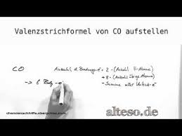 Kohlenmonoxid ist ein farbloses, sehr giftiges gas. Valenzstrichformel Fur Co Aufstellen Youtube
