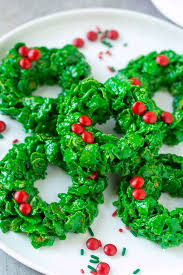 Christmas Wreath Cookies Recipe Cornflake Wreaths Cornflake Cookies No Bake Co Christmas Wreath Cookies Christmas Baking Cookies Christmas Wreath Dessert