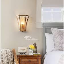 Solid Brass Single Wall Sconce Frosted Glass Shade Outdoor Wall Light Fixtures Bedroom Vintage Mounted Bedside