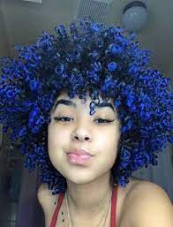 Super Braids Afro Ideas Curly Hair 31 Ideas Dyed Natural Hair Natural Hair Styles Blue Natural Hair