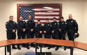 Yakima Police Blue C squad before hitting the streets tonight to protect  the Yakima Community. (Right to left) Patrol Sergeant Tory Adams, Officers  Adam Schilperoort, Jared Wilske, Casey Kim, Sara Dexter, Les